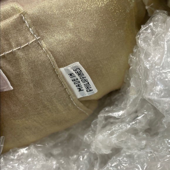 Mary Frances Bridgerton Style 🌸 Floral Beaded Handbag 🌸 Gold Satin Fringe Purse - Picture 7 of 8